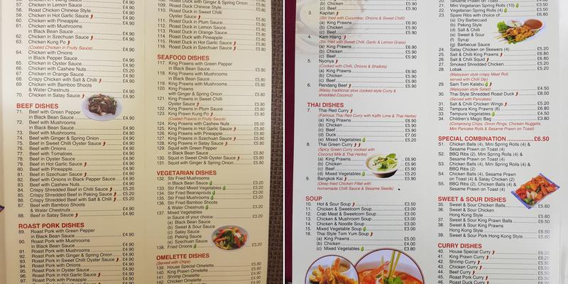 Semaphore Lodge Menu