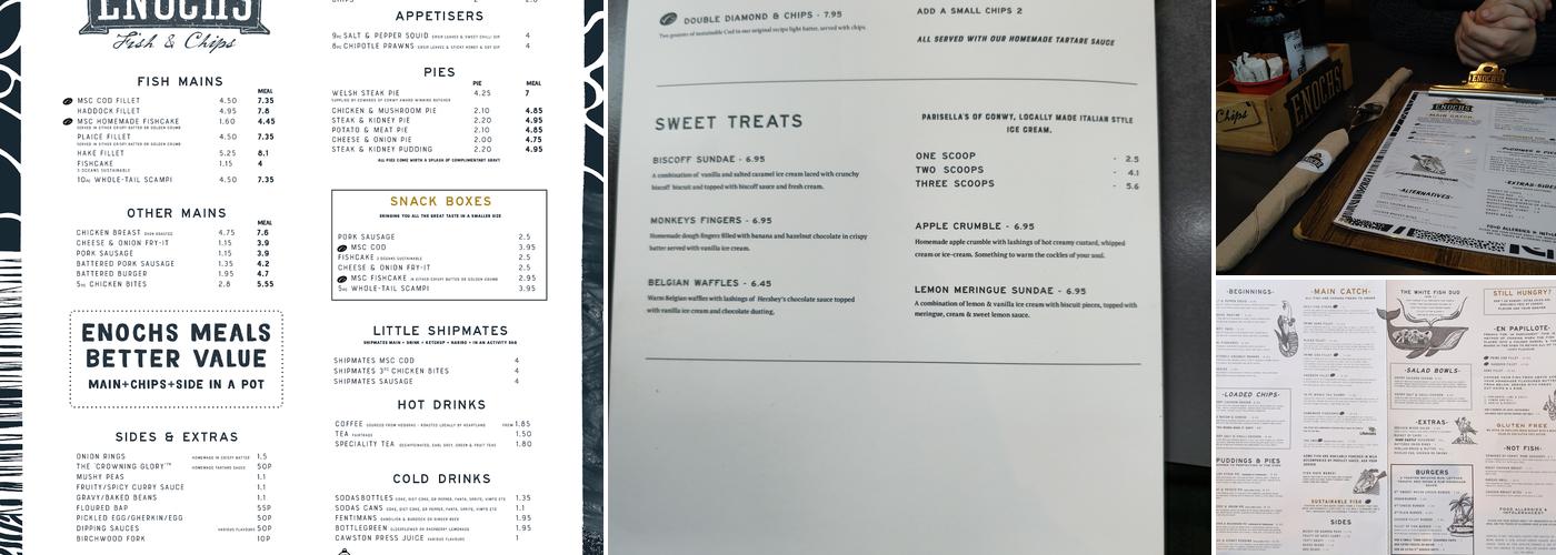 Enochs Fish & Chips Menu