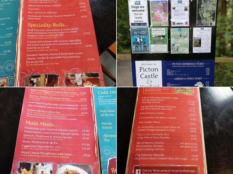 Picton Castle Restaurant Menu
