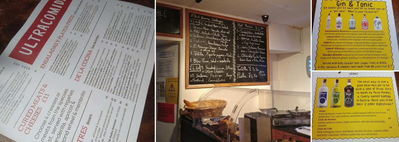 Ultracomida Menu