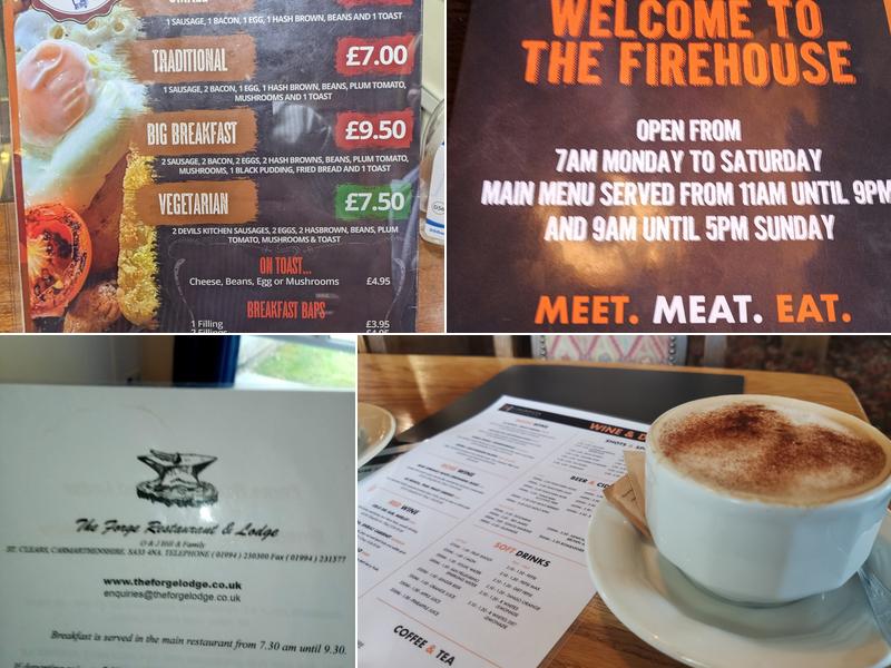 Firehouse Restaurant & Forge Motel Menu