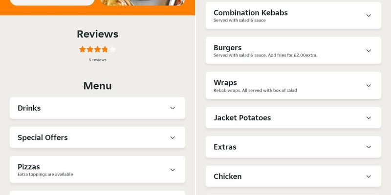 Clowne Charcoal Grill, Pizza & Kebab House Menu