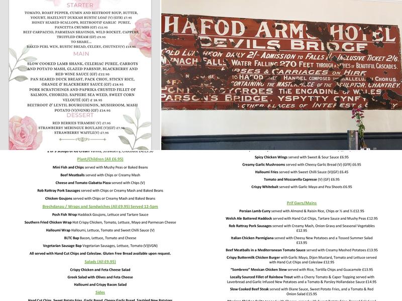 Hafod Menu