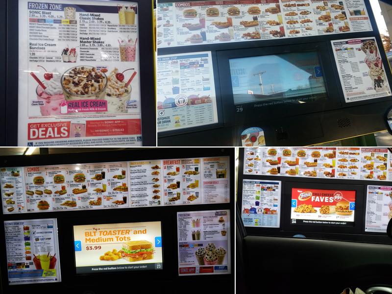 Sonic Drive-In Menu