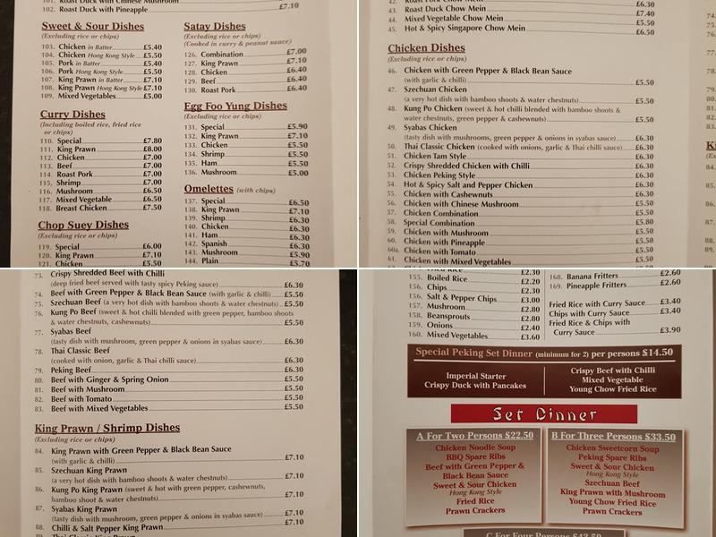 Golden Ocean Menu
