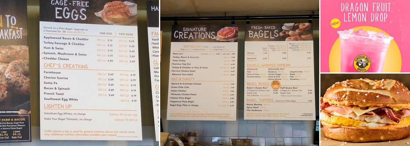 Einstein Bros. Bagels Menu