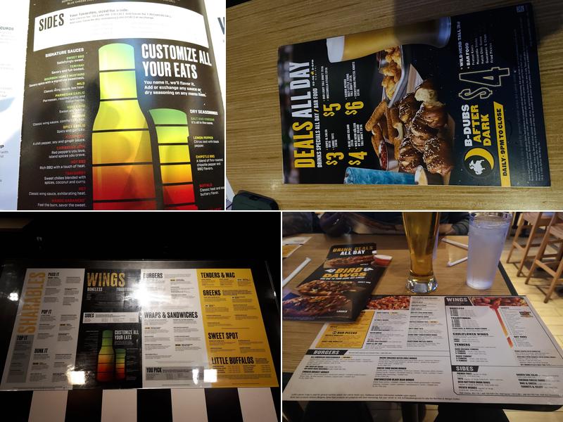 Buffalo Wild Wings Menu