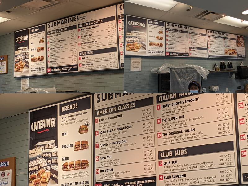 Jersey Mike's Subs Menu