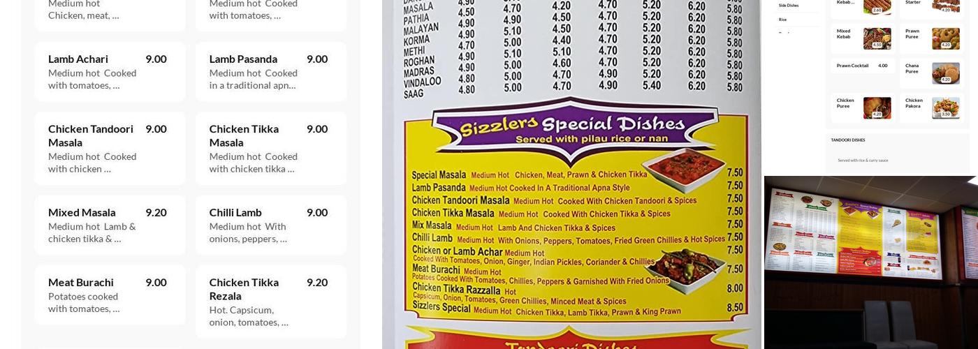 Sizzlers Menu