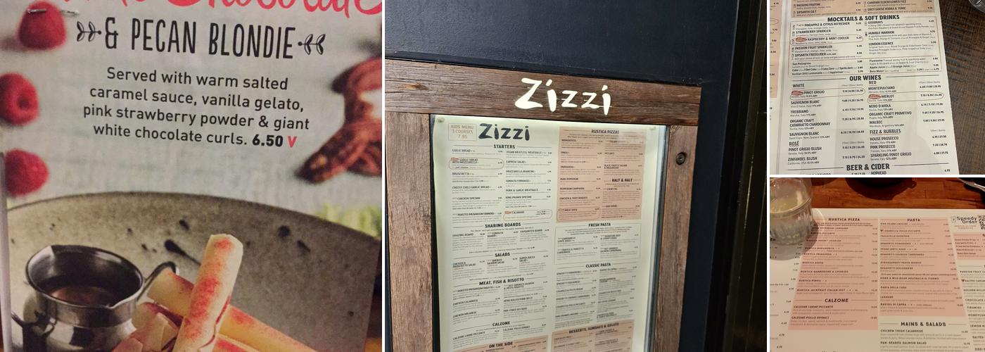 Zizzi - High Wycombe Menu
