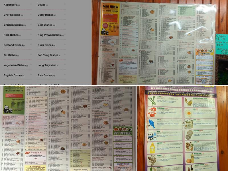 Mai Hing Menu