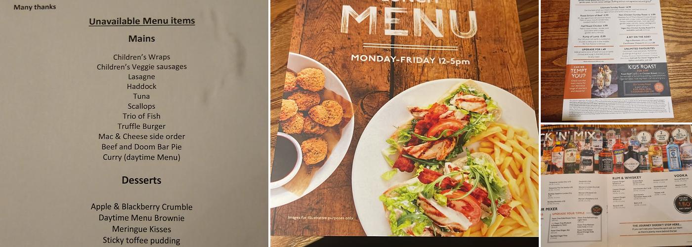 The Brache Beefeater Menu