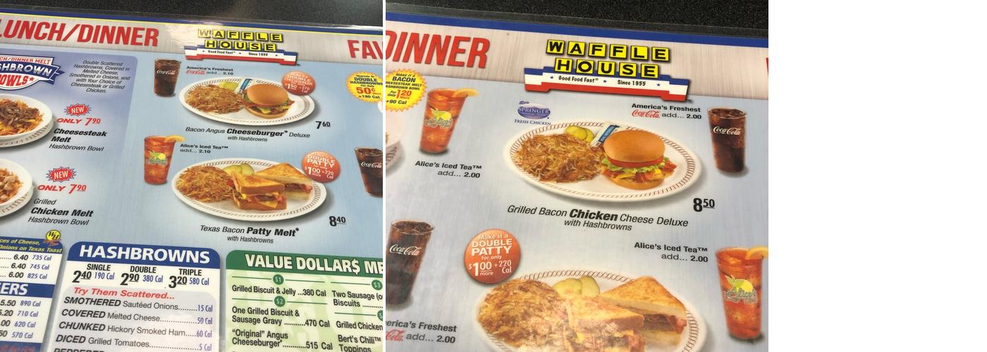 Waffle House Menu