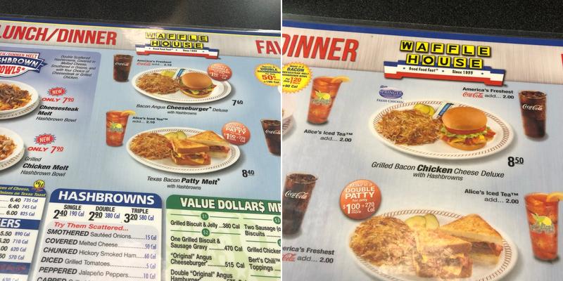Waffle House Menu