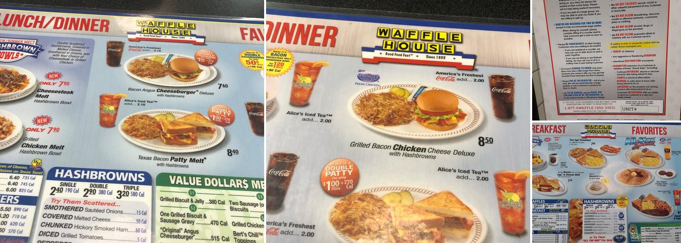 Waffle House Menu