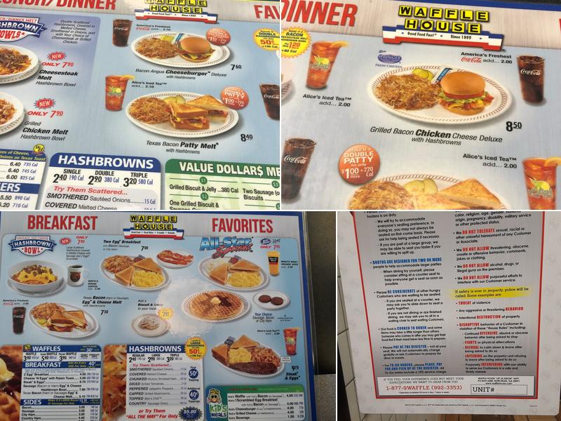 Waffle House Menu