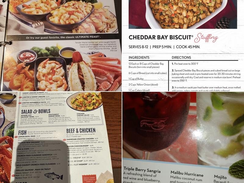 Red Lobster Menu
