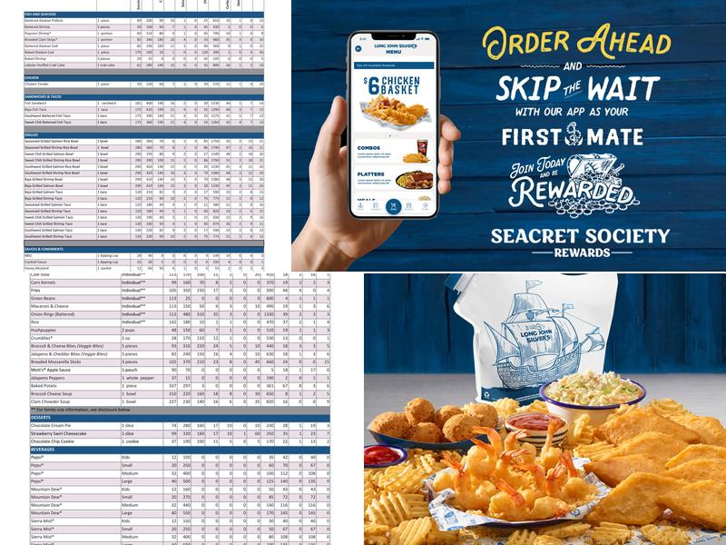 Long John Silver's Menu