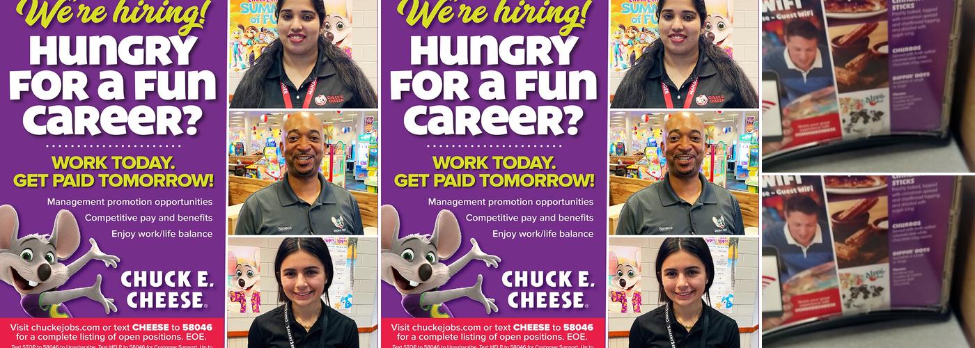 Chuck E. Cheese Menu
