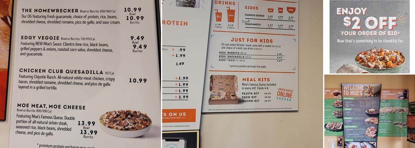 Moe's Southwest Grill Menu