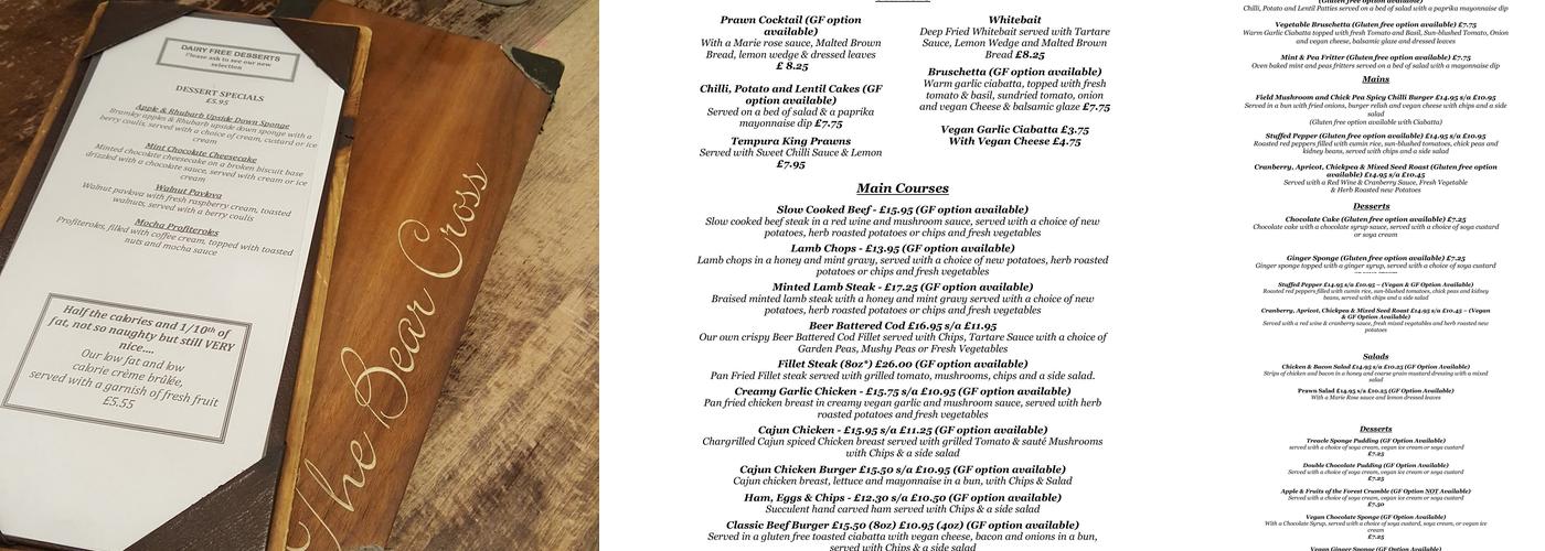 The Bear Cross Menu