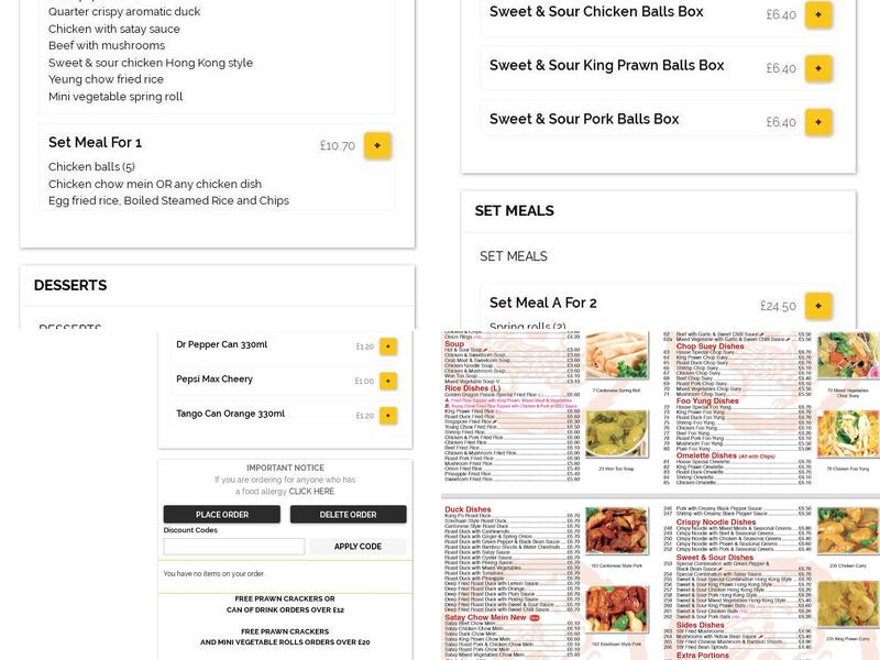 Golden Dragon Palace Chinese Menu