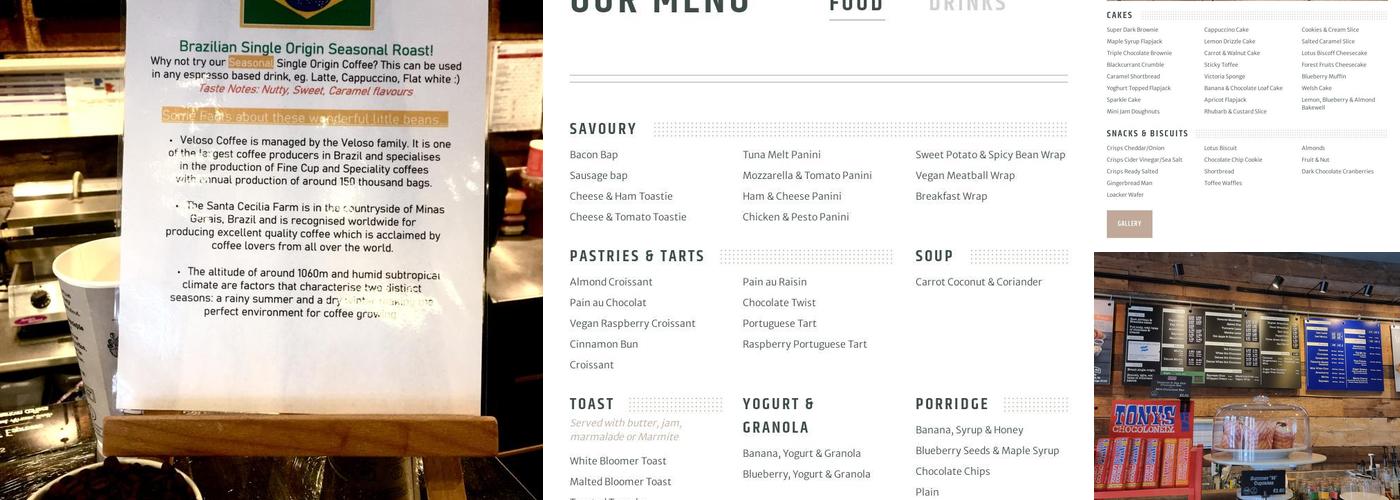 Coffee#1 Southbourne Menu