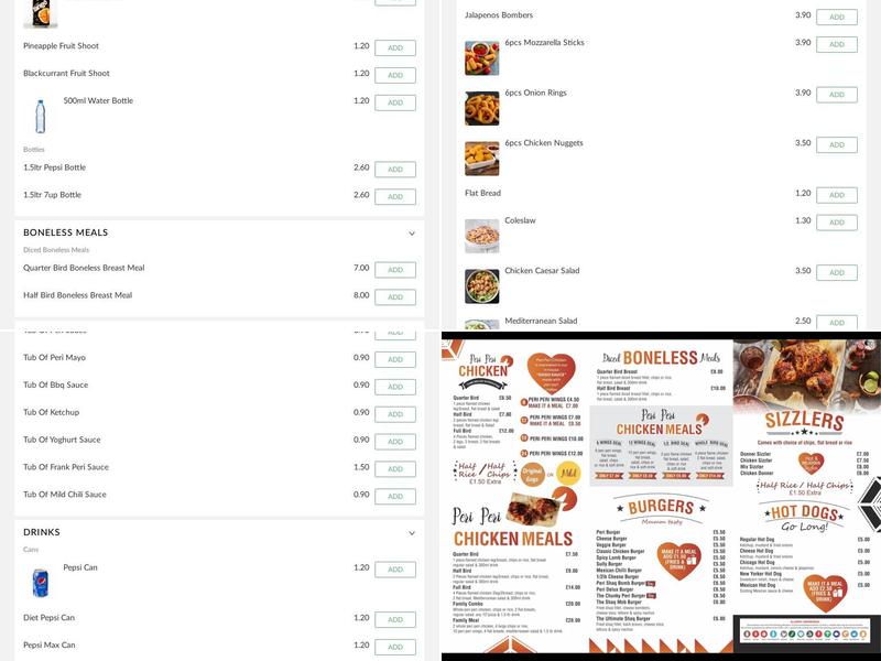 Peri Peri Chicken Shaq Menu