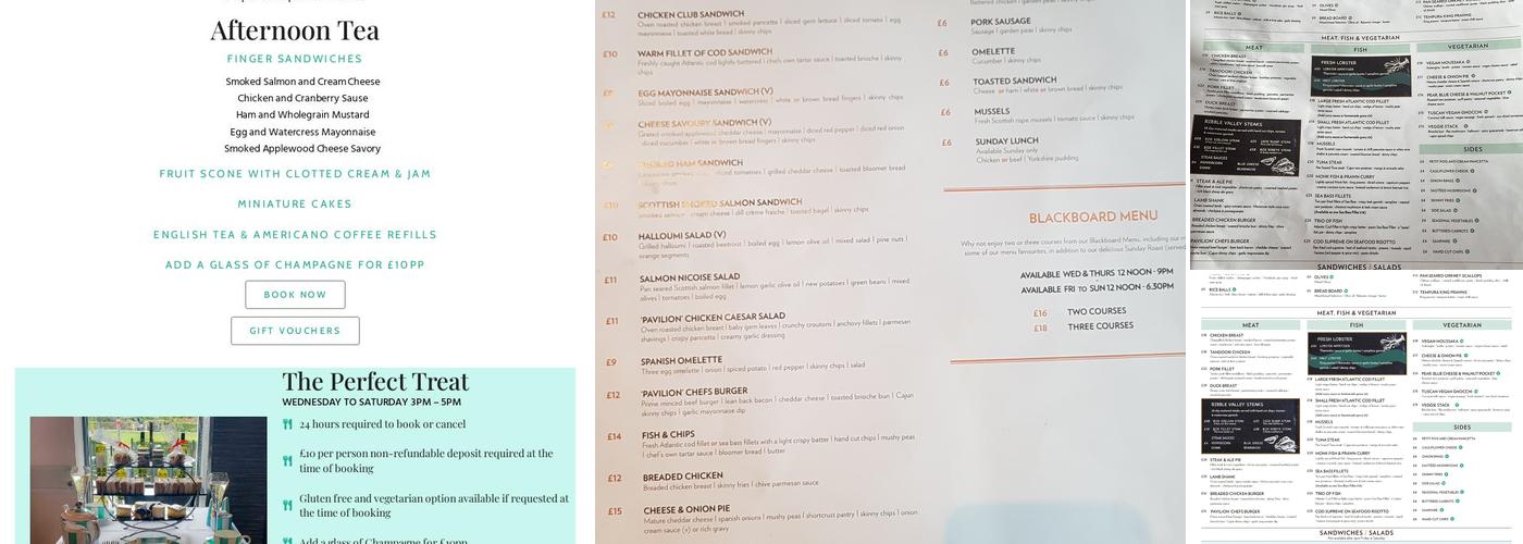 Pavilion Bistro Menu