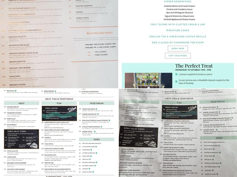 Pavilion Bistro Menu