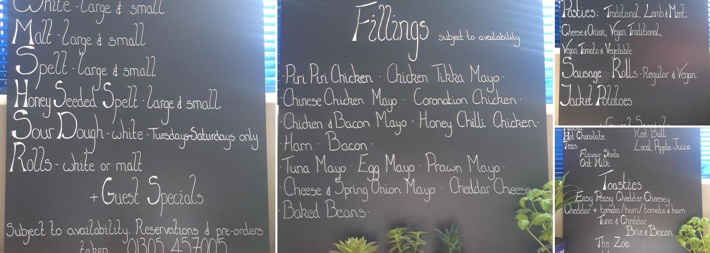 New Street Bakery Menu