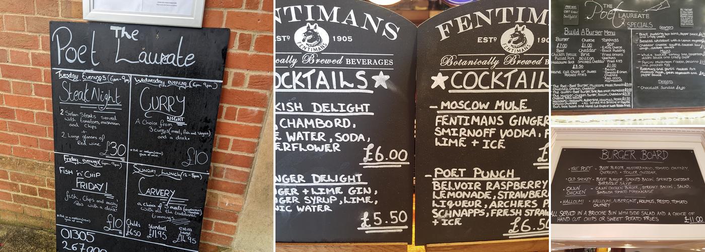 The Poet Laureate Menu