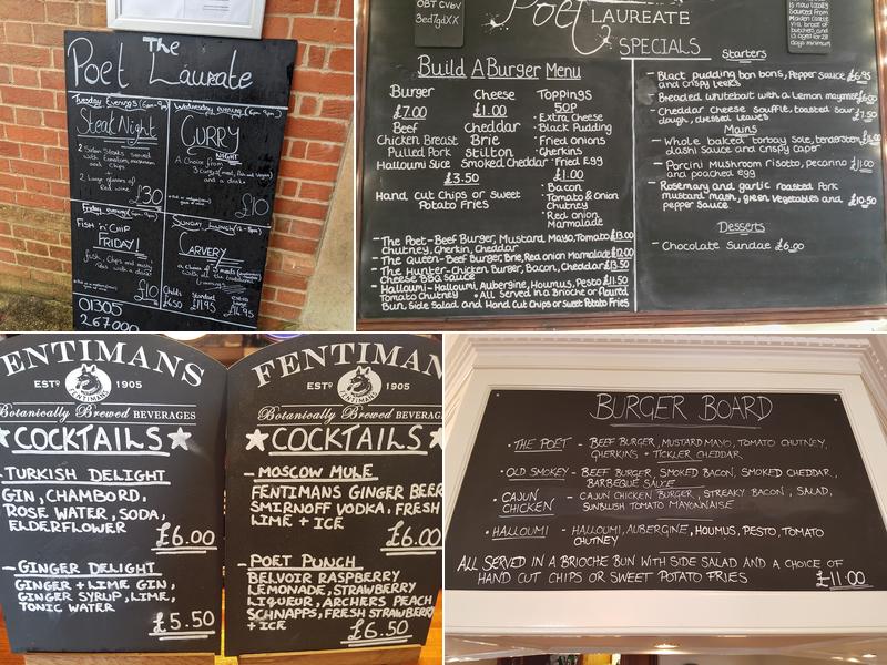 The Poet Laureate Menu