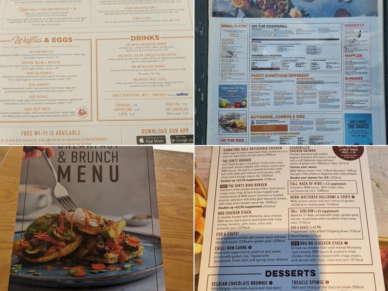 Aylesbury Harvester Menu