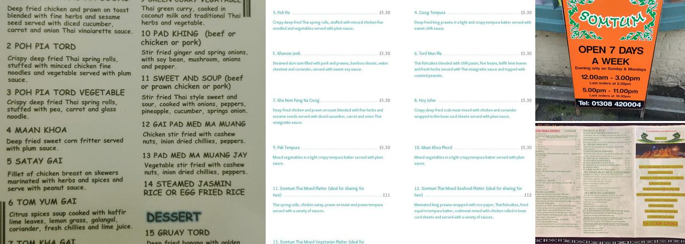 Somtum Thai Menu