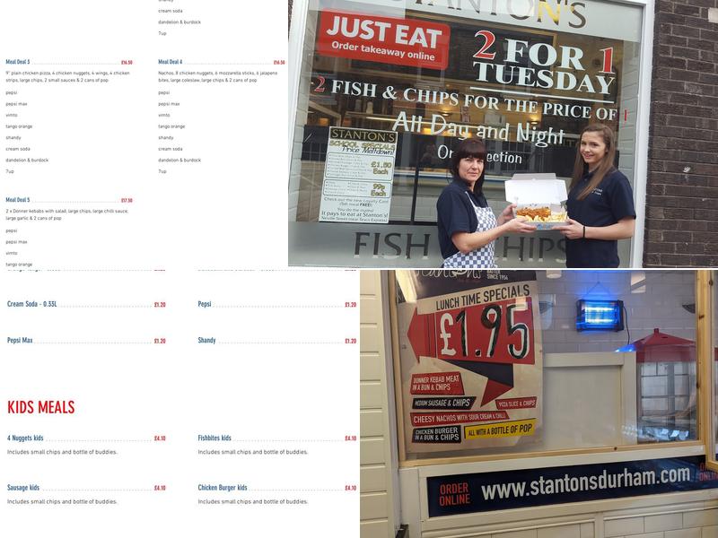 Stantons Fish & Chips Menu