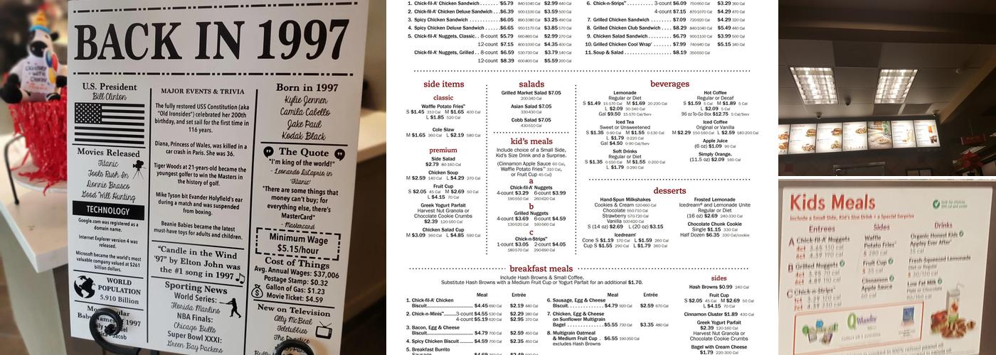 Chick-fil-A Menu