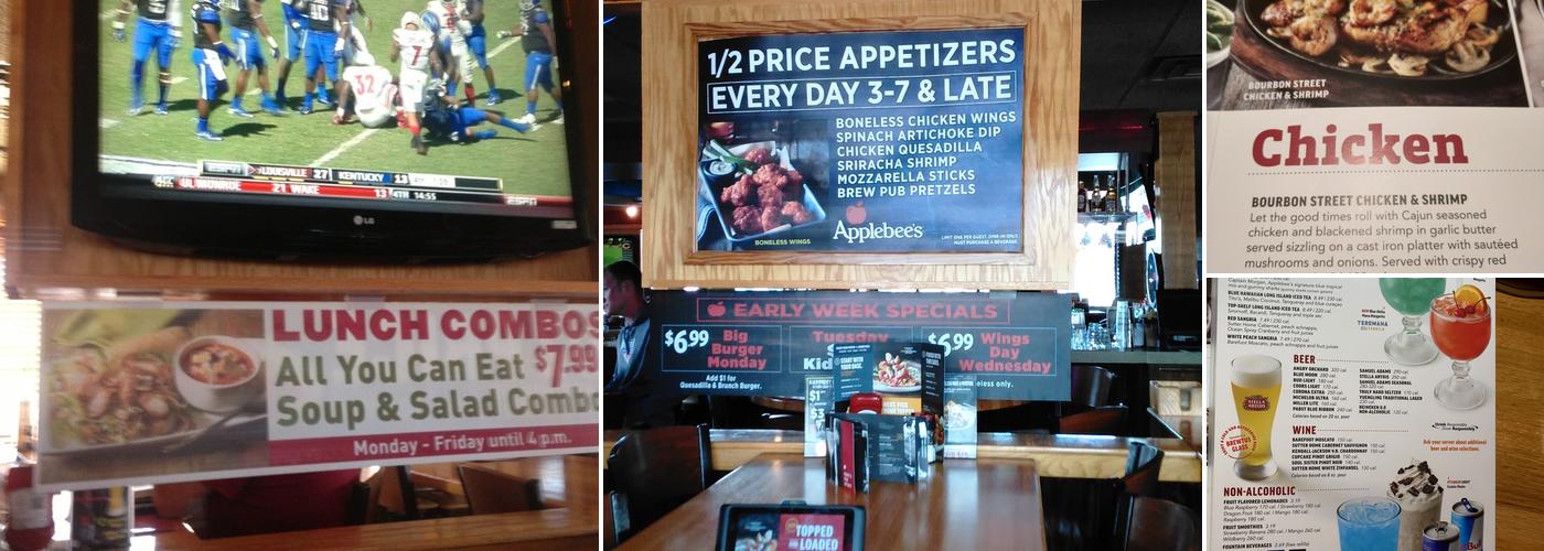 Applebee's Grill + Bar Menu