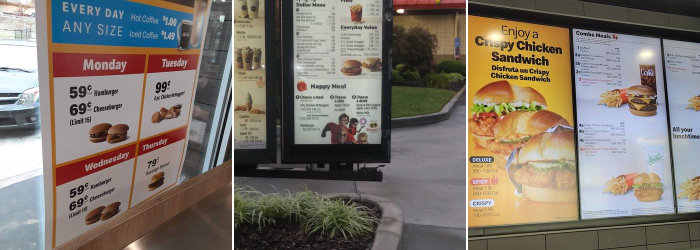 McDonald's Menu