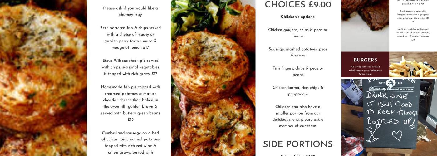 The Duke Of Cumberland Menu