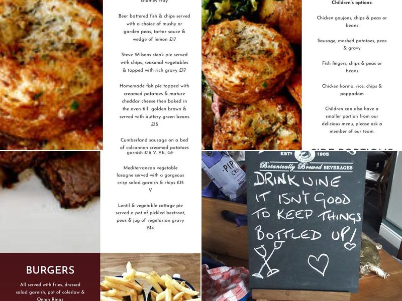 The Duke Of Cumberland Menu