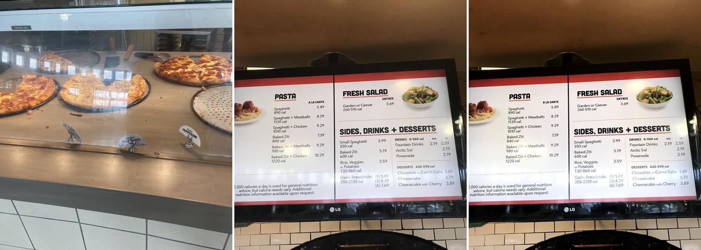 Sbarro Menu