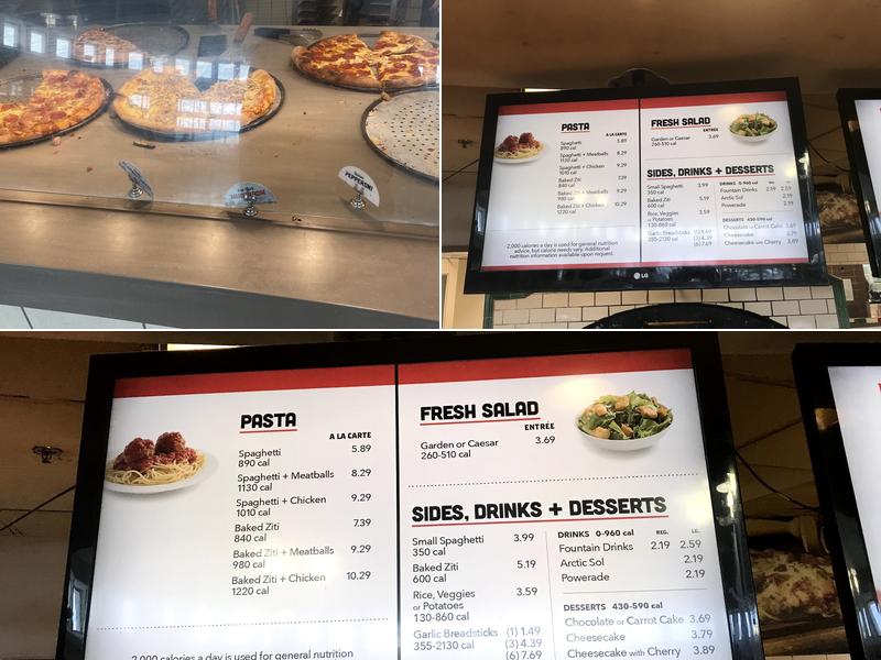 Sbarro Menu