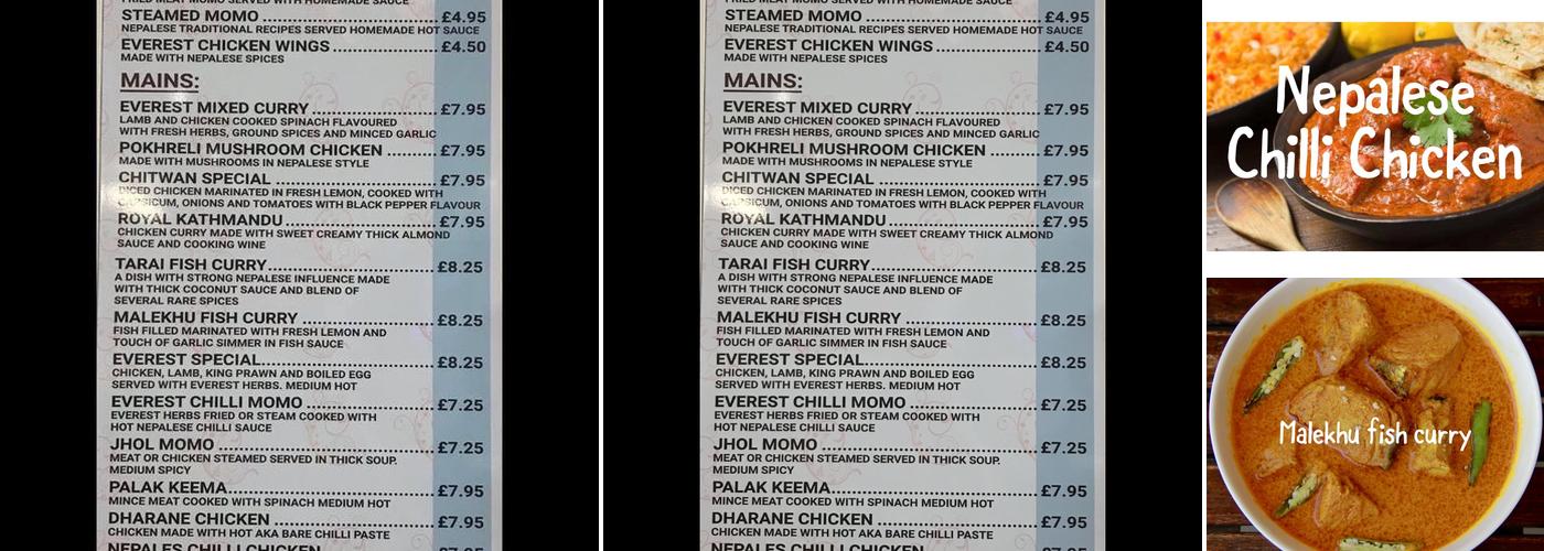 Carlisle Express Menu