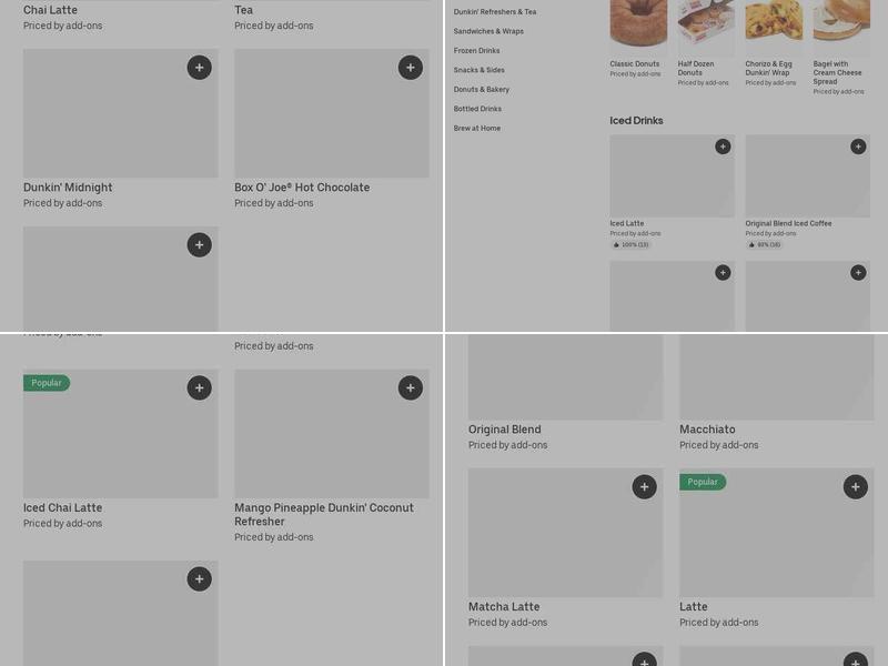 Dunkin' Menu