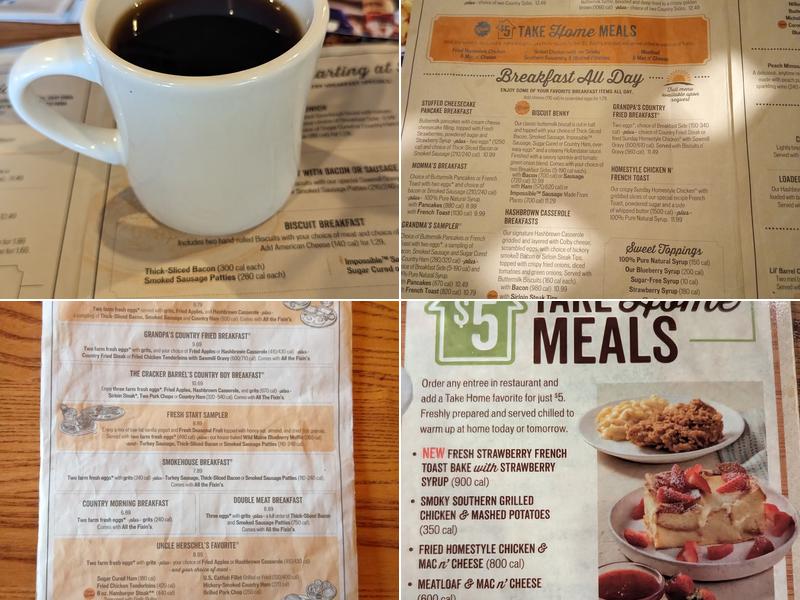 Cracker Barrel Old Country Store Menu