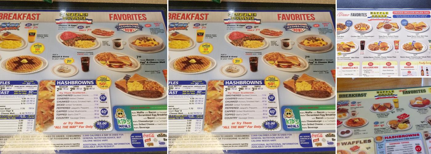 Waffle House Menu