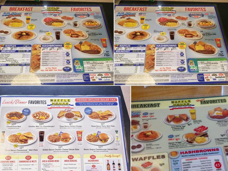 Waffle House Menu