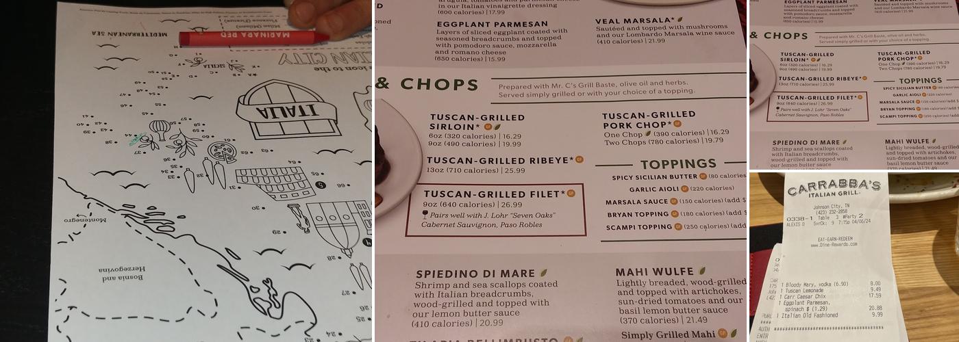 Carrabba's Italian Grill Menu