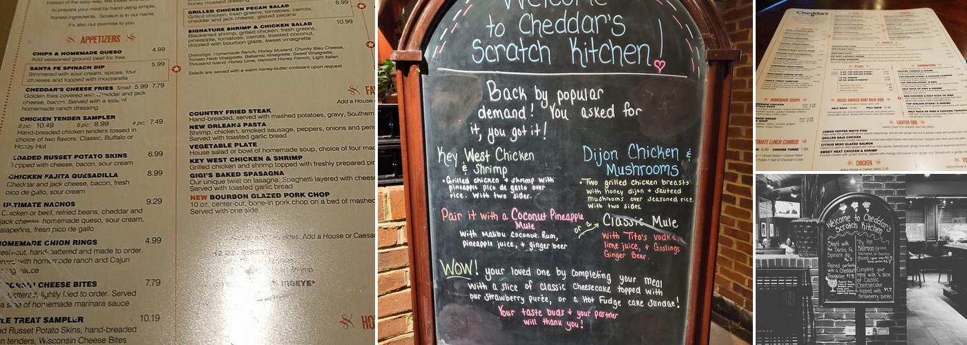 Cheddar's Scratch Kitchen Menu